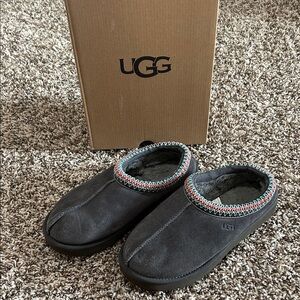 UGG Tasman dark gray slippers with Colorful Trim